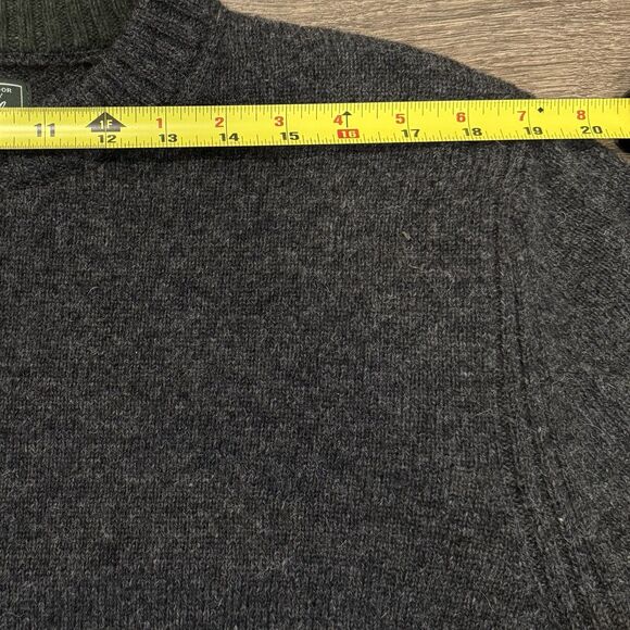 Woolrich 100% Wool Crewneck Sweater Mens XL Charcoal Gray Knit Pullover Warm - Picture 5 of 10